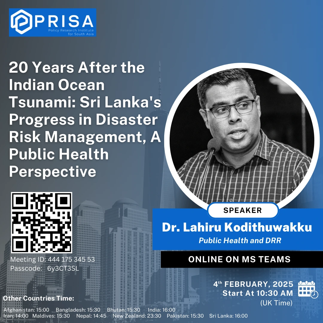 20 Years After the Indian Ocean Tsunami Sri Lanka's Progress in Disaster Risk Management, A Public Health Perspective